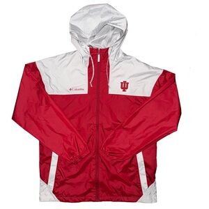 💙💖 Columbia Flash Challenger Indiana University Hoosiers Windbreaker Jacket